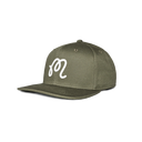 M Script Snapback - Military Green