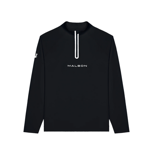 と*】様 Malbon Golf Performance Zip Shirt L Malbon Performance Raglan Quarter Zip - Black – Stomping Ground