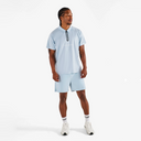 Performance Raglan Zip Polo - Subdued Blue