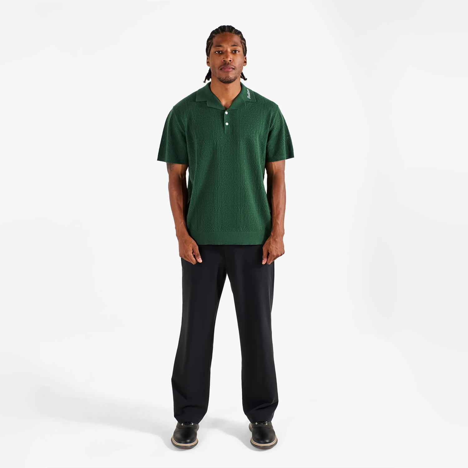 Malbon ライトグリーン クロップドポロシャツ Malbon Resort Crochet Polo - Green – Stomping Ground
