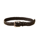 Standard Braided Belt 1.25" - Black / Silver Buckle
