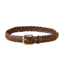 Standard Braided Belt 1.25" - Dark Brown / Brass Buckle