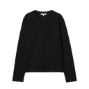 Cropped Vintage Machine Refined Fit Henley - Black