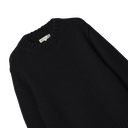 Chunky Cropped Merino Wool Sweater - Deep Black