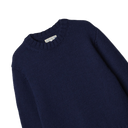 Chunky Cropped Merino Wool Sweater - Ink Blue