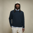 EASYKNIT01 - Lightweight Waffle Knit Sweater - Dark Navy