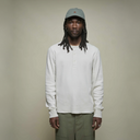 HENLEY01TH - Diamond-Patterned Cotton Thermal Henley - Nature