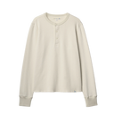 HENLEY01TH - Diamond-Patterned Cotton Thermal Henley - Nature