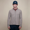 Merino Wool-Cashmere-Silk Long Sleeve Shirt - Faded Grain