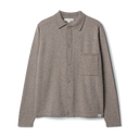 Merino Wool-Cashmere-Silk Long Sleeve Shirt - Faded Grain