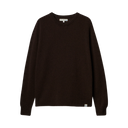 Lightweight Merino Wool-Cashmere-Silk Sweater - Espresso