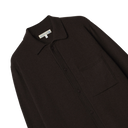 Merino Wool-Cashmere-Silk Long Sleeve Shirt - Dark Grain