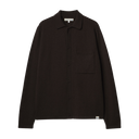 Merino Wool-Cashmere-Silk Long Sleeve Shirt - Dark Grain