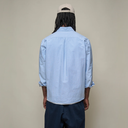 Modern-Cut Cotton Oxford Long Sleeve Shirt - Light Blue / White