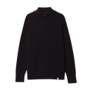 MWZP04 - Good Basics Merino Wool Quarter Zip Pullover - Deep Black
