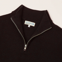 Good Basics' Merino Wool Quarter Zip Pullover - Coffee