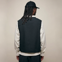VEST01PAD - Padded Cotton Zip Vest - Charcoal
