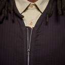 VEST01PAD - Padded Cotton Zip Vest - Chocolate