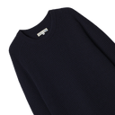 Waffle Structured Pullover - Merino Wool Cashmere Blend - Navy