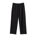 Worker's Linen Drawstring Pants - Deep Black