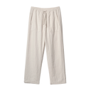 Worker's Linen Drawstring Pants - Light Stone