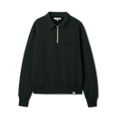 Zip Collar Sweatshirt - Forest