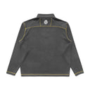 Contrast Stitch 1/4 Zip Pullover - Charcoal