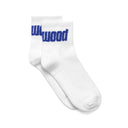 Metalwood Logo Quarter Sock - White