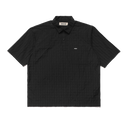 Oversized Snap Top Polo - Black