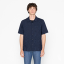 S/S Aloha Shirt - Jungle Jacquard - Navy