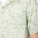 S/S Aloha Shirt - Linen Animals - Green
