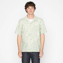 S/S Aloha Shirt - Linen Animals - Green