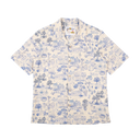 S/S Aloha Shirt - Linen Cats - Blue