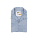 S/S Aloha Shirt - Pale Blue Dobby Patchwork