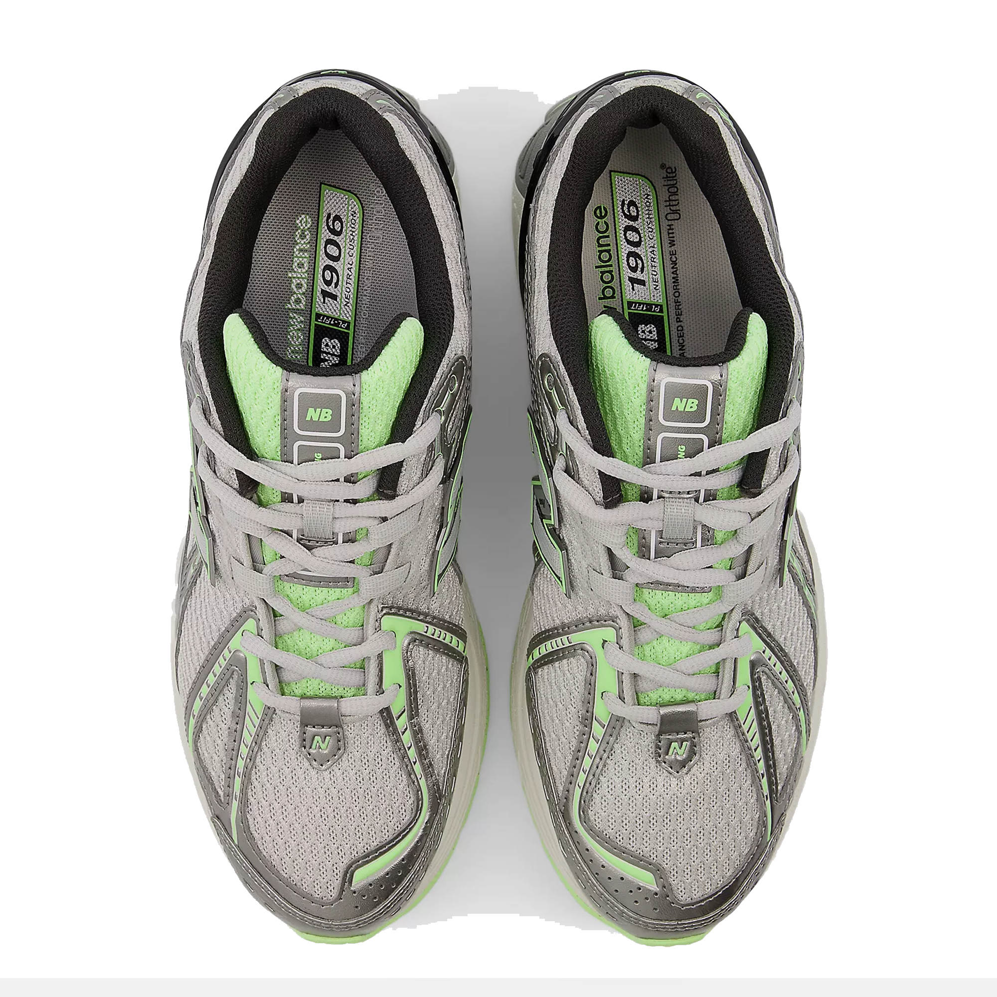 New Balance U1906RCQ - Dark Silver Metallic with Mint Flash and