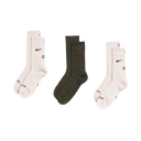 Nocta Crew Sock 3 Pack - Light Orewood Brown / Cargo Khaki