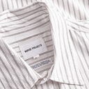 Algot Poplin Stripe Shirt - Ecru Stripe