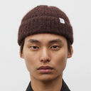 Alpaca Wool Chunky Rib Beanie - Delicioso Brown