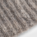 Alpaca Wool Chunky Rib Beanie - Walnut