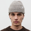 Alpaca Wool Chunky Rib Beanie - Walnut