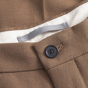 Benn Relaxed Cavalry Cotton Wool Pleated Trouser - Oak