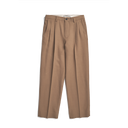 Benn Relaxed Cavalry Cotton Wool Pleated Trouser - Oak