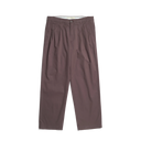 Benn Relaxed Twill Pleated Trouser - Seal Brown