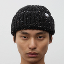 Donegal Wool Rib Beanie - Charcoal Melange