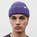 Donegal Wool Rib Beanie - Corsican Violet