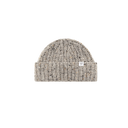 Donegal Wool Rib Beanie - Light Grey Melange