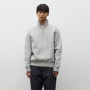 Flossli Relaxed Cotton Wool Half Zip Sweatshirt - Grey Melange