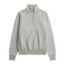 Flossli Relaxed Cotton Wool Half Zip Sweatshirt - Grey Melange