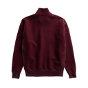 Flossli Relaxed Cotton Wool Half Zip Sweatshirt - Mahogany