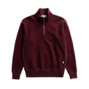 Flossli Relaxed Cotton Wool Half Zip Sweatshirt - Mahogany